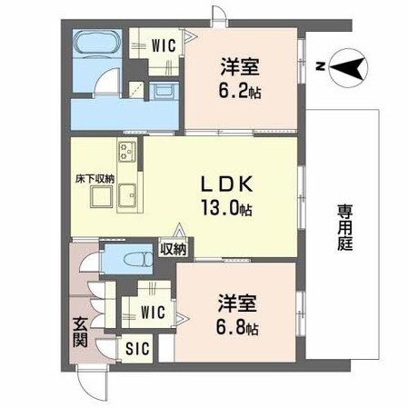 八尾市シャーメゾン南久宝寺１丁目ＰＪの物件間取画像